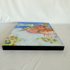 Original Abstract Art Acrylic Painting Floral Tracy Eau Claire Wood Panel 8×10″A