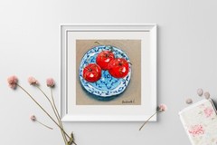 Tomatoes Painting Kitchen Original Art Vegetable Art Still Life Oil Painting