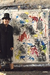64”X44” Mark Little original canvas ￼painting OOAC Acrylic,Abstract, Action XL