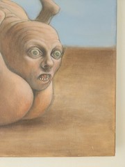 Rod Henderson Original Surrealist Painting „Tumbling Twins“
