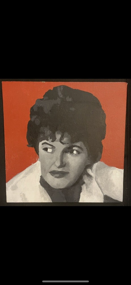 Patsy Cline Tribute Acrylic Pop Art Mini 2 Color Painting