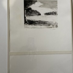 1/1 Black & White Watercolor Landscape Mandalay Bay Artwork
