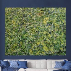 Jackson Pollock Style Giant Canvas Painting 81”X62” (6 Foot 9 inch) Abstract