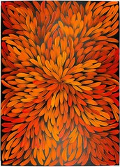 Australian Aboriginal Dot Painting – Jacinta Numina – Bush Medicine – STRETCHED