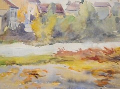 Unknown Czech Artist: Pohled na břeh (View of the Shore),1978,Landscape Painting