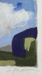 Acrylic OOAK Painting Blue Summer Skies Lush Lavender Fields Signed Fine Art
