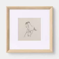 10"x10" Horse Under Glass Framed Wall Art