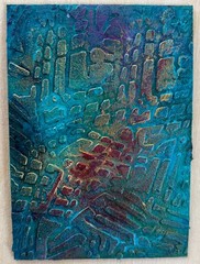 ACEO Original Art Card 2.5 x 3.5 Abstract Series 4/4 wendyrunnells