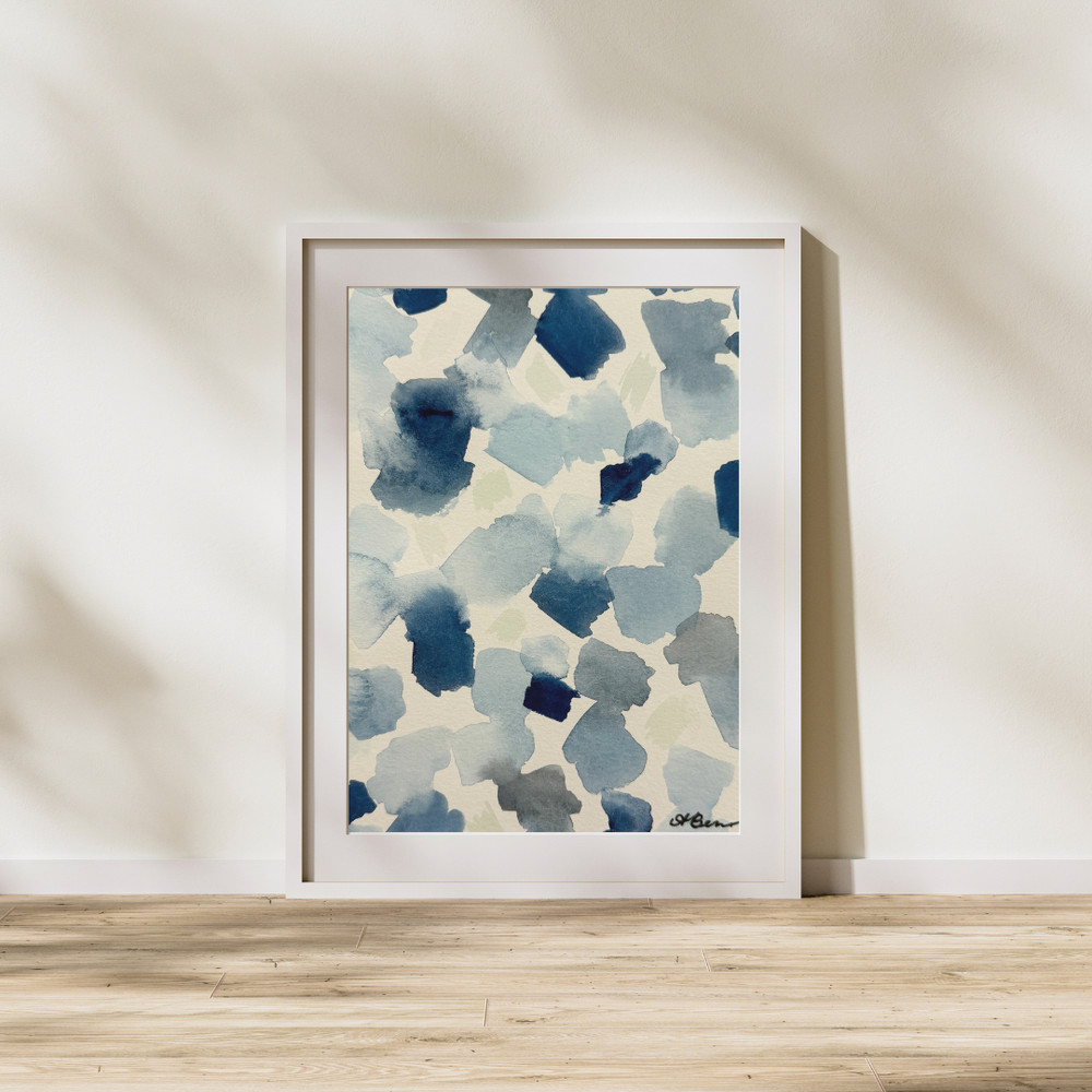 Abstract Watercolor Art on Paper – Colorful Modern Design 5×7