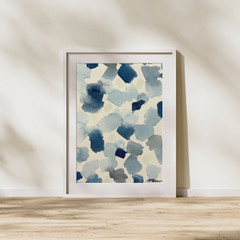 Abstract Watercolor Art on Paper – Colorful Modern Design 5×7