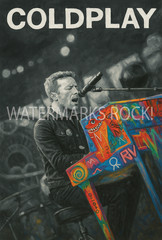 Coldplay Painting High Quality Print Vinyl Banner Wall Art Decor Live Band Music