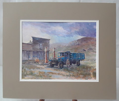 Watercolor on Paper Board Matted Original by Don Trout 16 x 13.5 in
