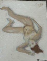 Oil On Canvas “laying Nude Woman” Original By Robert Thompson Unframed ￼