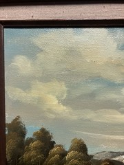 Nash Oil On Canvas Landscape Painting Framed 19″ X 24″