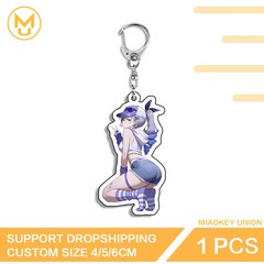 Girl Honkai Star Rail Purple Style Glaring Double Sided Acrylic Keychain Gifts