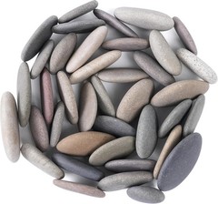 ROCART 12 PCS Large 3.35-4.15″ Smooth Natural River Rocks for Painting, Flat Pai