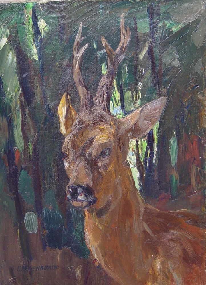 Emanuel Hegenbarth Dresden roebuck deer hunter hunting reins Lusatia Česká Kamenice