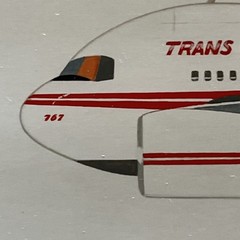 Vintage TWA 767 Trans World Airlines Plane by Hurley Signed & Matted ’93 Print A