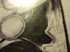 Abstract Sketch by Ruben, Oiginal Artwork on Paper, Jester Clown Ink, Pen..