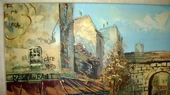 Oil Painting of „Lovely Citiscape“ Double Framed,Signed