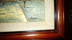 Oil Painting of „Lovely Citiscape“ Double Framed,Signed