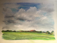 Franz Ehmke 1928 – 2018 Berlin Pastel Field Meadow With Description