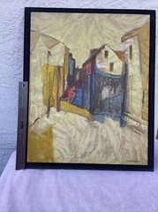 Mid Century Abstract Artist Robert Moskowitz Painting. Signed C1970’s Unframed