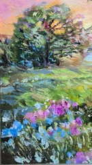 original autographed oil painting framed. landscape. impressionism.6×4 in.