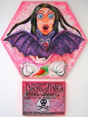 original painting pop art manga cartoon humor psychedelic fluorescen bat vampire