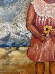 Frida Kahlo – Amazing Oil Painting – Surrealism Style – Signed – Stamped – A1