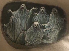 Hand Painted Art Rock A Haunting Of Spirits By Anne Bodenburg