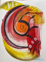 Contemporary Abstract Painting | Original Acrylic on Canvas Paper | 9×12 ooak