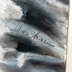 Jan Aronson Original Pastel on Paper “Summit Creek #1” 1994 Vintage Waterfall