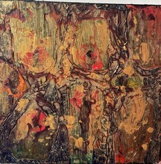 ORIGINAL ARTIST CONTEMPORARY MODERN ABSTRACT SIGNED TITLED ON BACK FINE ART