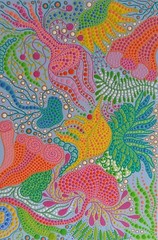 Under the Sea Original Painting Reef Coral Underwater Coastal Beach Art 16*24 in