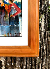 Fly Fishing, An Original Watercolor, by Impressionist Artist: M. Waltsela. MINT