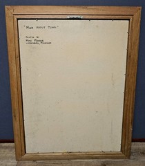 1955 Mike Mansor Folk Art Clown Painting „Man About Town“ Laingsburg MI *READ*