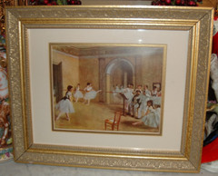 FRAMED MATTED EDGAR DEGAS COLOR ART PRINT „THE DANCE FOYER AT THE OPERA (1872)“