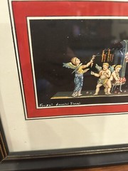 Vintage 1960s Maria Graziano Original Signed Litho Pompeii Italy Cherubs