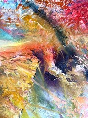 Original Art Painting Cuban artist abstract acrylic canvas ALAIN DONATE 60”x48”