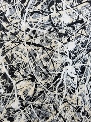 Original Abstract Action Painting jackson pollock style signed art decor
