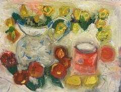Original Oil Painting Floral Still Life Abstract Expressionism Art Cottage Core
