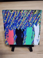 Katie Kats …..CAT magnets 4×4 OOAK