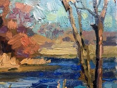 Oil Painting March Day Batrakov V. Unframed Original Home Decor Art nAAA2417