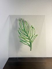 Hand Piped Plaster Art 3D Floating Acrylic Glass Frame Modern Textured Wall Art