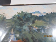 GEORGE PHILLIPS 2OTH C OIL ON BOARD UNFINISHED WORK NO NAME 1970S 16 X1 2