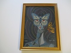 RICARDO MAYA PAINTING LISTED CUBAN ARTIST ABSTRACT PORTRAIT EXPRESSIONISM CUBIST