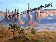 Original Oil Painting Arizona Desert Art Monument Valley 12x16in