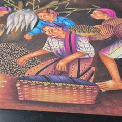 Jose A. Cortez Signed Painting “Adoración de Maíz” Latin American Folk Art|19×17