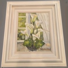 Original Calla Lilies Oil Painting Signed Boyd Framed Floral Flower Still Life